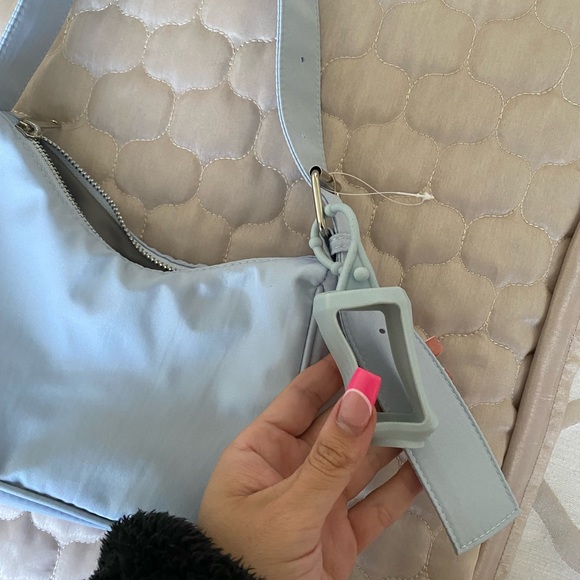 Blue Shoulder Bag w/ Hand Sanitizer Holder - Picture 2 of 4